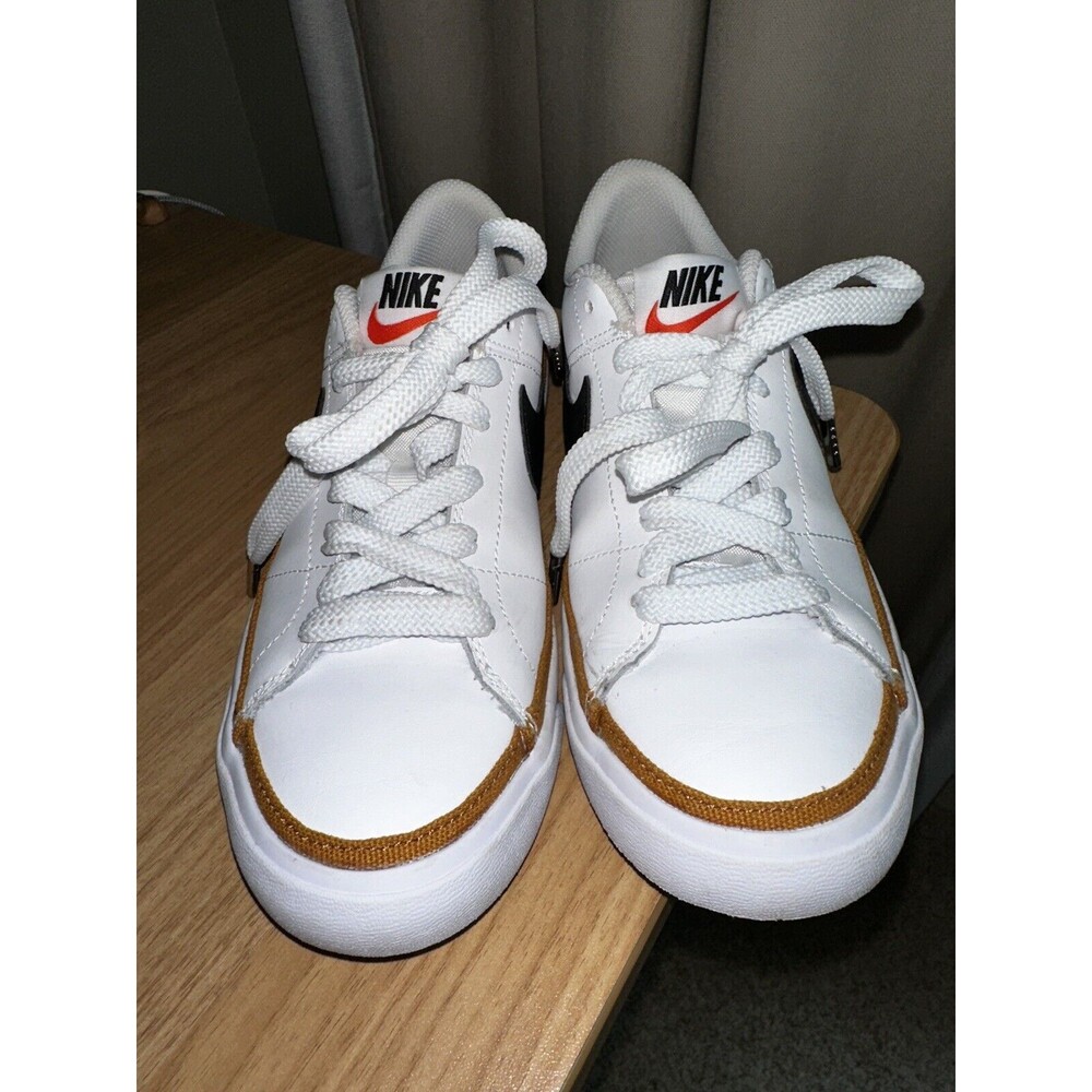 Size 5Y Nike Court Legacy Low White Girl Leather Sneakers Shoes DA5380 102 Boys